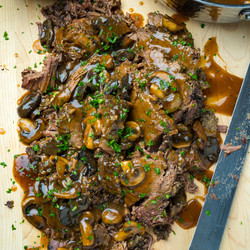 Slow Cooker Mushroom Pot Roast