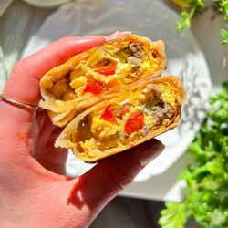 High Protein Breakfast Burritos (sheet Pan Egg Bake)