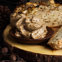 Black Beer Onion Bread With Black Garlic Butter