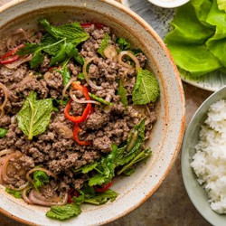 Spicy Beef Salad With Mint And Cilantro (larb Neua)