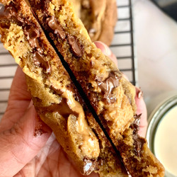 Peanut Butter Stuffed Chocolate Chip Cookies