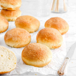 Easy To Make Sourdough Discard Hamburger Buns - So Soft &amp; Fluffy!