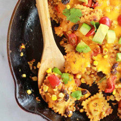 Quick + Easy Southwest Ravioli Skillet Pasta
