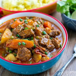 Instant Pot Moroccan Lamb/Meatball Stew With Potatoes