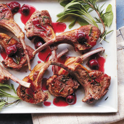 Lamb Chops With Cherry Glaze