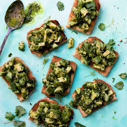 Avocado Chimichurri Bruschetta