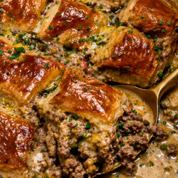 Ground Beef Puff Pastry Bake