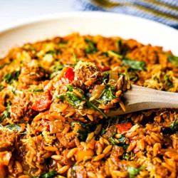 Spicy Sausage Orzo