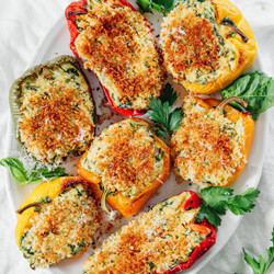 Herby Ricotta Stuffed Peppers