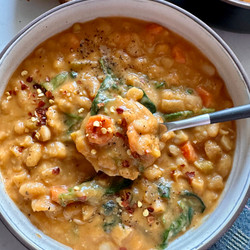 Creamy + Spicy Fasolada (white Bean Soup)