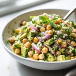 Chickpea Feta Avocado Salad