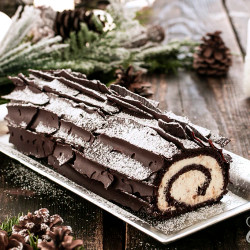Chocolate Coconut Bûche De Noël (yule Log)