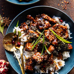 Crispy Sesame Chicken And Ginger Rice