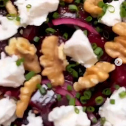 Beetroot Salad With Feta &amp; Walnuts