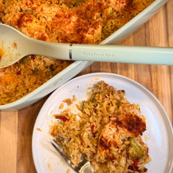 Zesty Lemon Chicken &amp; Rice Bake