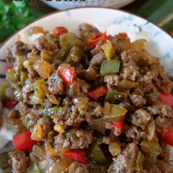 Beef And Pepper Rice Bowls