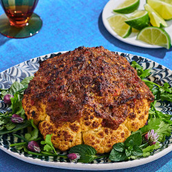 Gregory Gourdet’s Whole Roasted Jerk Cauliflower