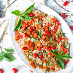 Slow Cooker Balsamic Chicken With Tomatoes And Basil