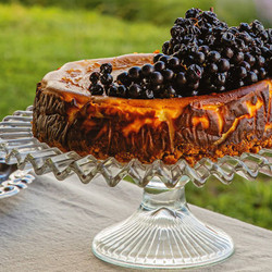 Baked Cheesecake With Roasted Grapes Recipe