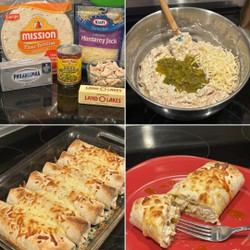 Baked Chicken Burritos