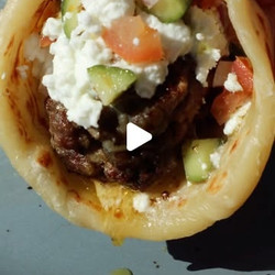 Grilled Beef Gyro Recipe With Tzatziki Sauce &amp; Greek Cucumber Salad