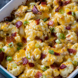 Loaded Keto Cauliflower Casserole Recipe