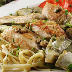 Chicken With Artichokes And Mushrooms