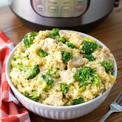 Instant Pot Chicken Broccoli Rice Casserole