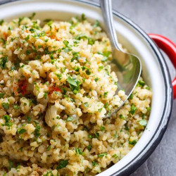 Herb Butter Bulgur Risotto