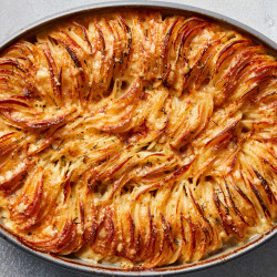 Hasselback Potato Gratin