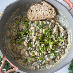 Miso Mushroom Butter Beans