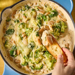 Broccoli-cheddar Butter Beans