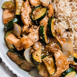 Ponzu Zucchini Stir Fry With Chicken