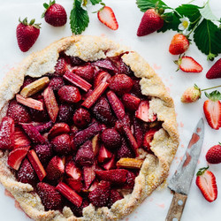 Strawberry Rhubarb Mascarpone Galette