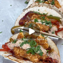 Crispy Halloumi Fajitas With A Lime Chipotle Aioli