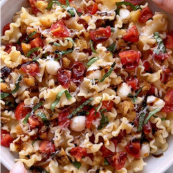 Cherry Tomato Bruschetta Pasta Salad