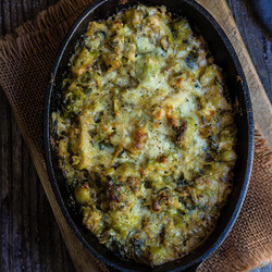 Creamy Brussels Sprouts And Leeks