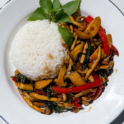 Mushroom Pad Kra Pao (thai Basil Stir-fry)