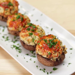 Garlic Parmesan-stuffed Mushrooms Recipe By Tasty