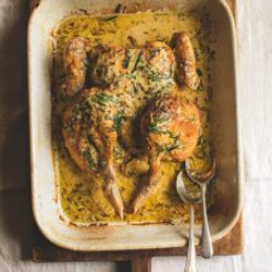 Roast Chicken In White Wine