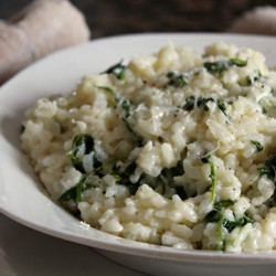 Instant Pot Risotto With Arugula And Parmesan