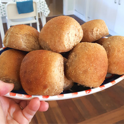 Whole Wheat Sourdough Dinner Rolls