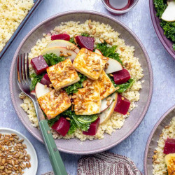 Honeyed Halloumi Harvest Bowls