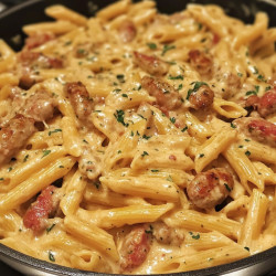 Smoky Cajun Garlic Butter Sausage Pasta