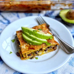 Easy Black Bean And Veggie Enchilada Casserole