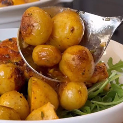 One Dish Roasted Lemon Chicken &amp; Potatoes