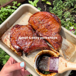 Sweet &amp; Salty Glazed Pork Chops