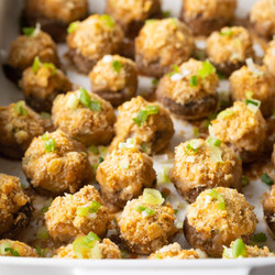 Seafood Stuffed Mushrooms With Ritz Crackers