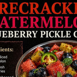 Firecracker Watermelon Blueberry Pickle Cups