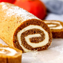 Quick And Easy Pumpkin Roll With Cream Cheese Filling
